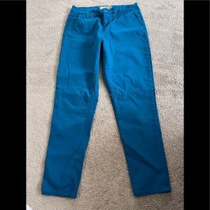 Teal skinny pants